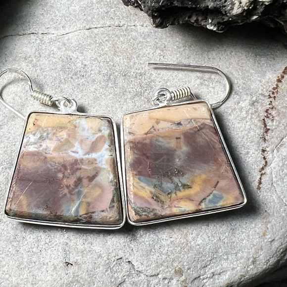 Butterfly jasper earrings (Z-6) - Picture 9 of 13